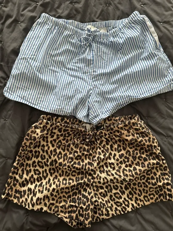 2x h&m shorts größe L leo & streifen