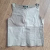 Yorn Boutique Leder Top, creme/beige, Gr. 38 - fällt aus wie 36/38