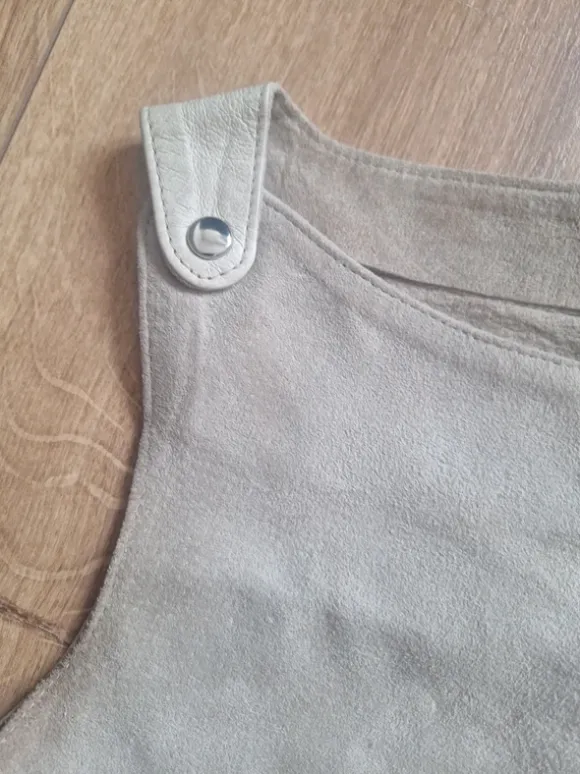 Yorn Boutique Leder Top, creme/beige, Gr. 38 - fällt aus wie 36/38