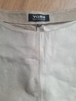 Yorn Boutique Leder Top, creme/beige, Gr. 38 - fällt aus wie 36/38