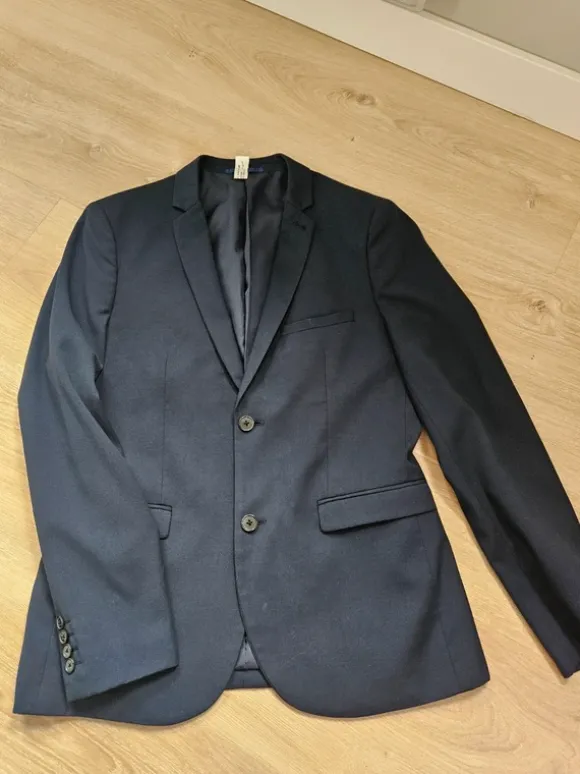 zgan Kostuum pak donkerblauw WE maat 48 1x gedragen, daarna gestoomd