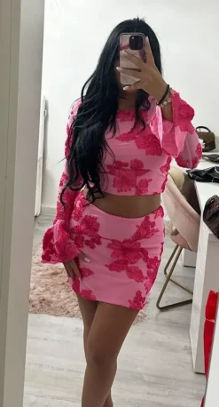Zweiteiler Set pink dress
