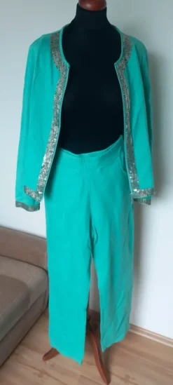 Zweiteiliger Hausanzug in mintgrün